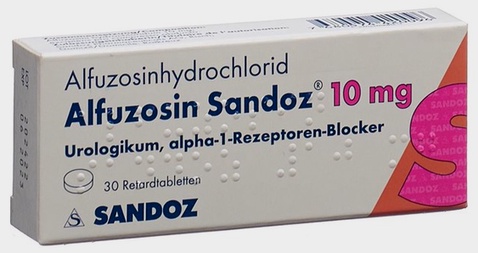 Alfuzosin - Illustration de comprimés et silhouette masculine