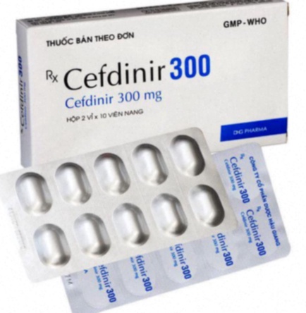Cefdinir - Comprimés et boîte de médicament