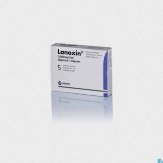 Acheter Digoxin - Illustration d'un comprimé Digoxin et d'une main tenant un smartphone