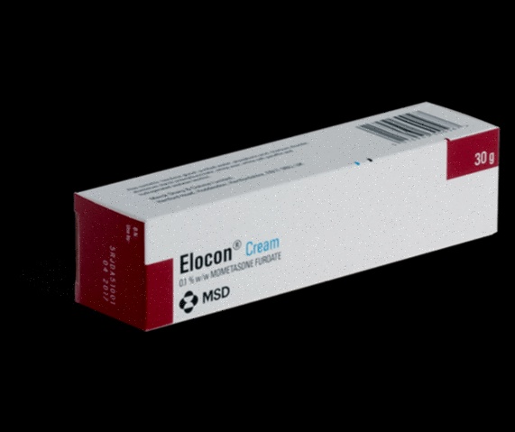 Boîte d'Elocon et tube de crème - Illustration de traitement dermatologique