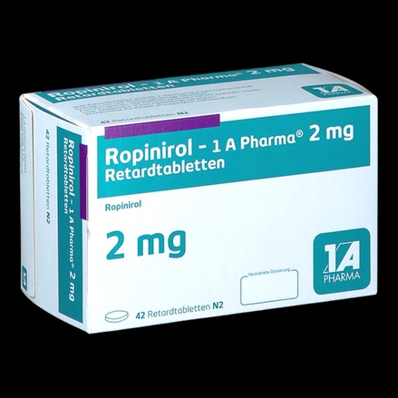 Acheter Ropinirole - Illustration médicament et boîte de comprimés