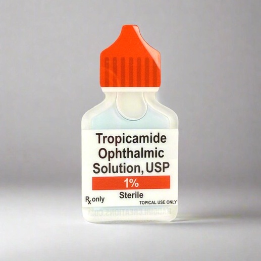 Tropicamide en flacon et gouttes ophtalmiques